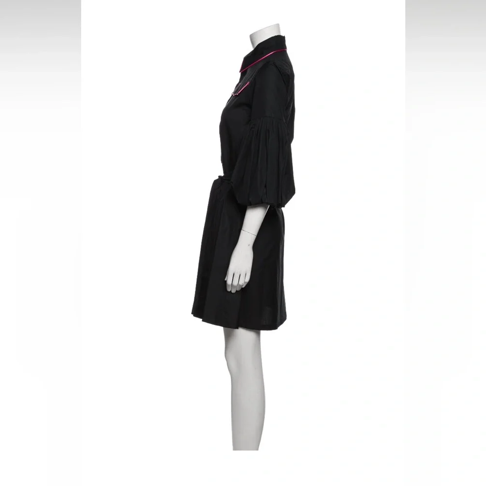 Dovima Paris Dress with Pink Trim and Bishop Sleeves - Picture 2 of 4